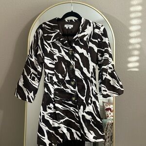 Brown & White Animal Print Jacket